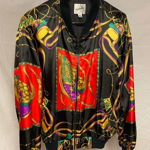 JACQUELINE FERRAR Vintage Silky Bomber Jacket